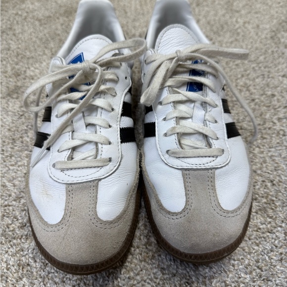 Adidas sambas White and Black Sneakers Low-Top Athletic Shoes (women’s 7) - Picture 6 of 8